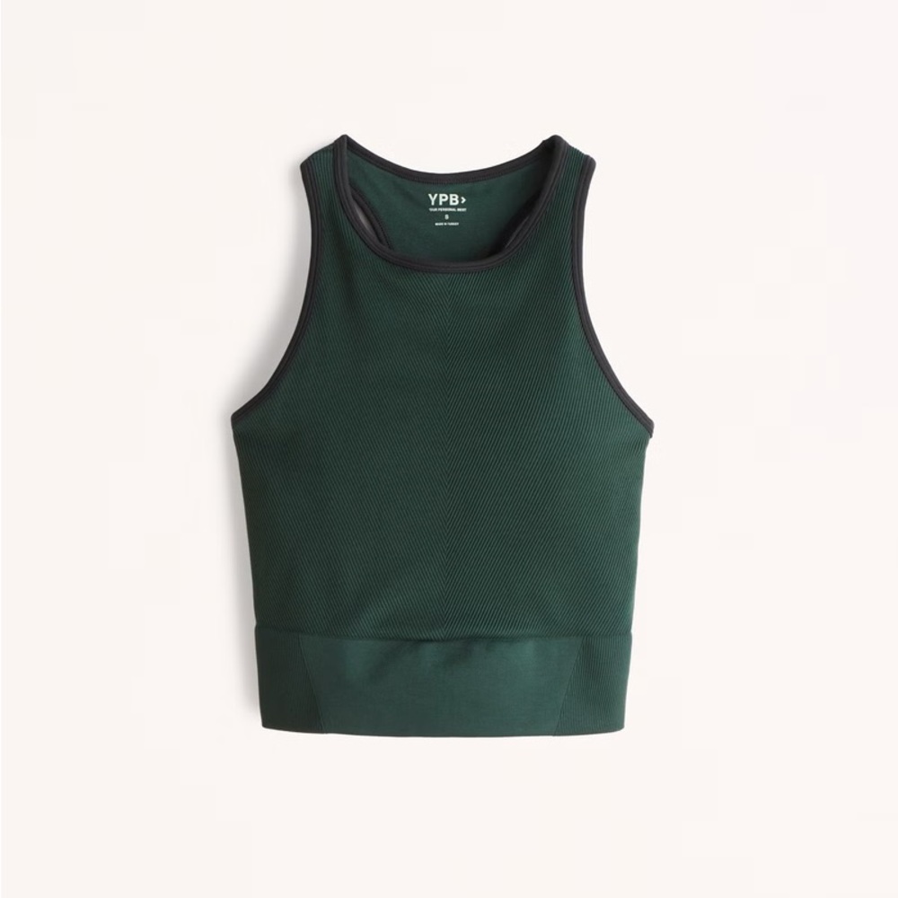 Abercrombie YBP Small workout top emerald green